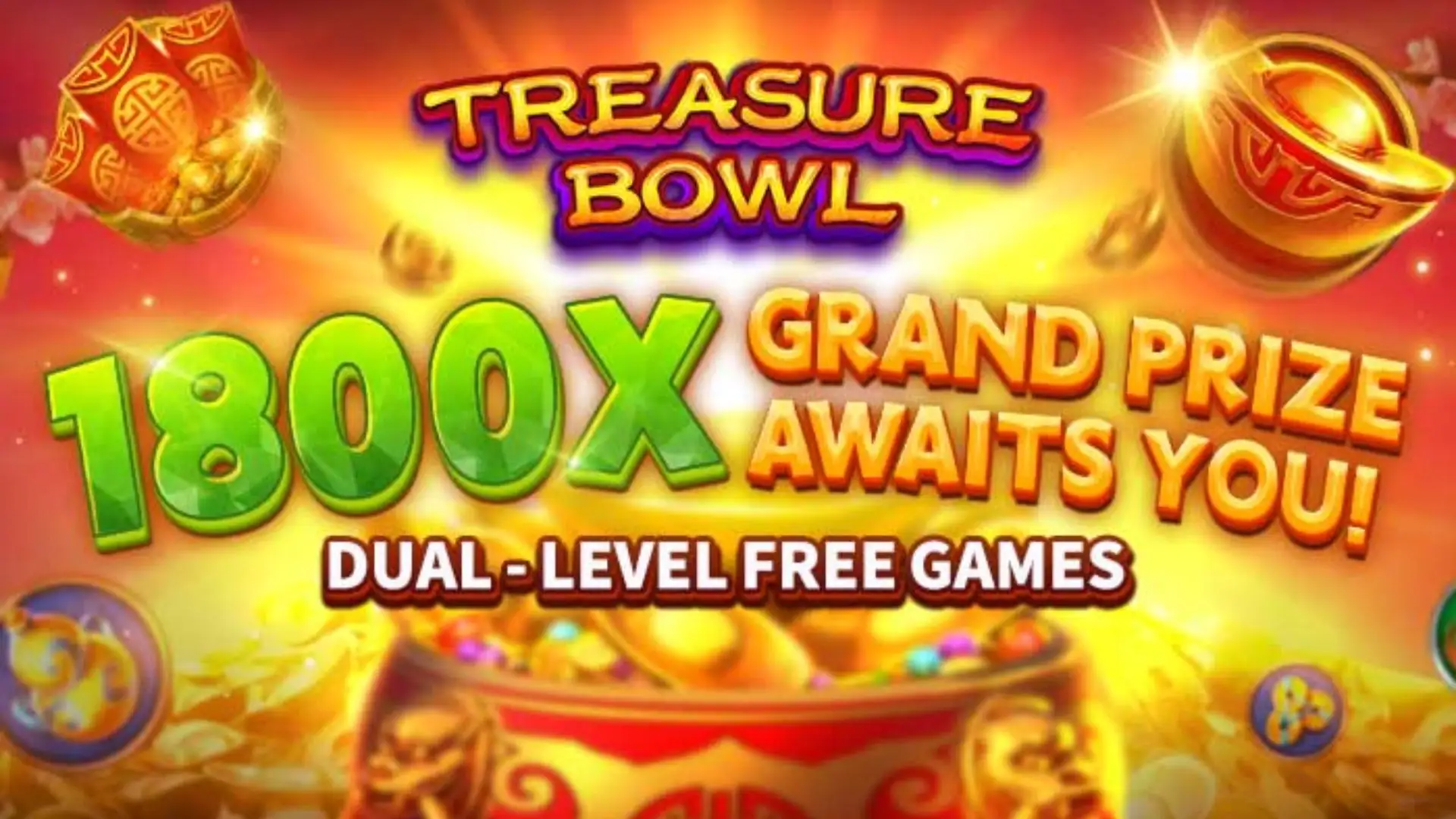Multiplicadores Treasure Bowl 6745 - 7777x Máximo com Tigela Dourada